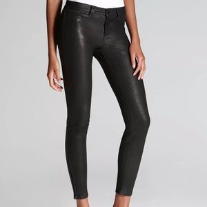 J BRAND leather skinny pant in Noir size 26